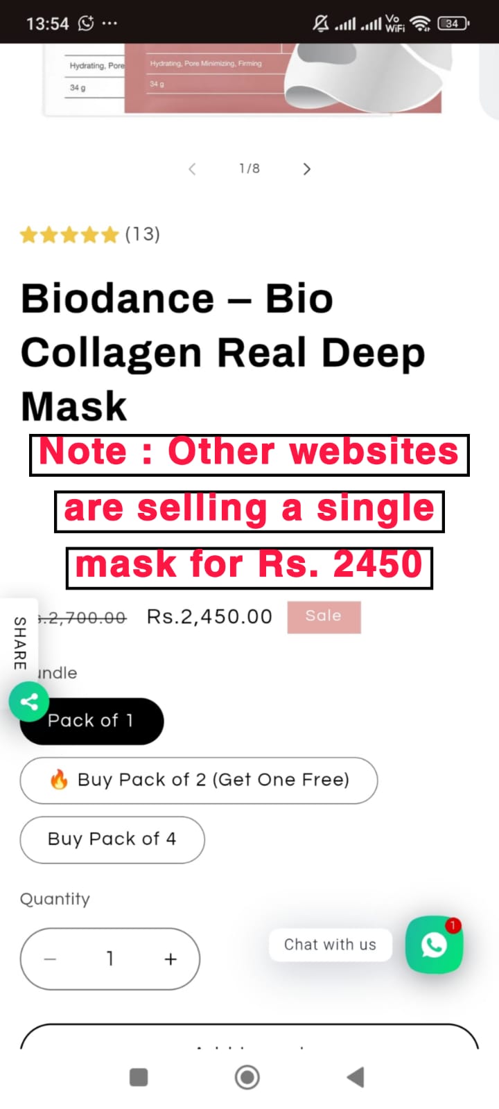 Biodance Collagen Real Deep Korean Face Mask