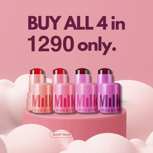 Milk Jelly Tint – Lip, Cheek & Eye Blush (Pack Of 4 Shades)