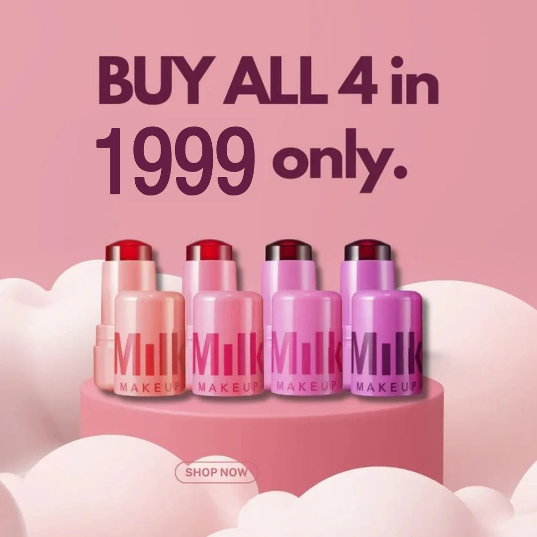 Milk Jelly Tint – Lip, Cheek & Eye Blush (Pack Of 4 Shades)
